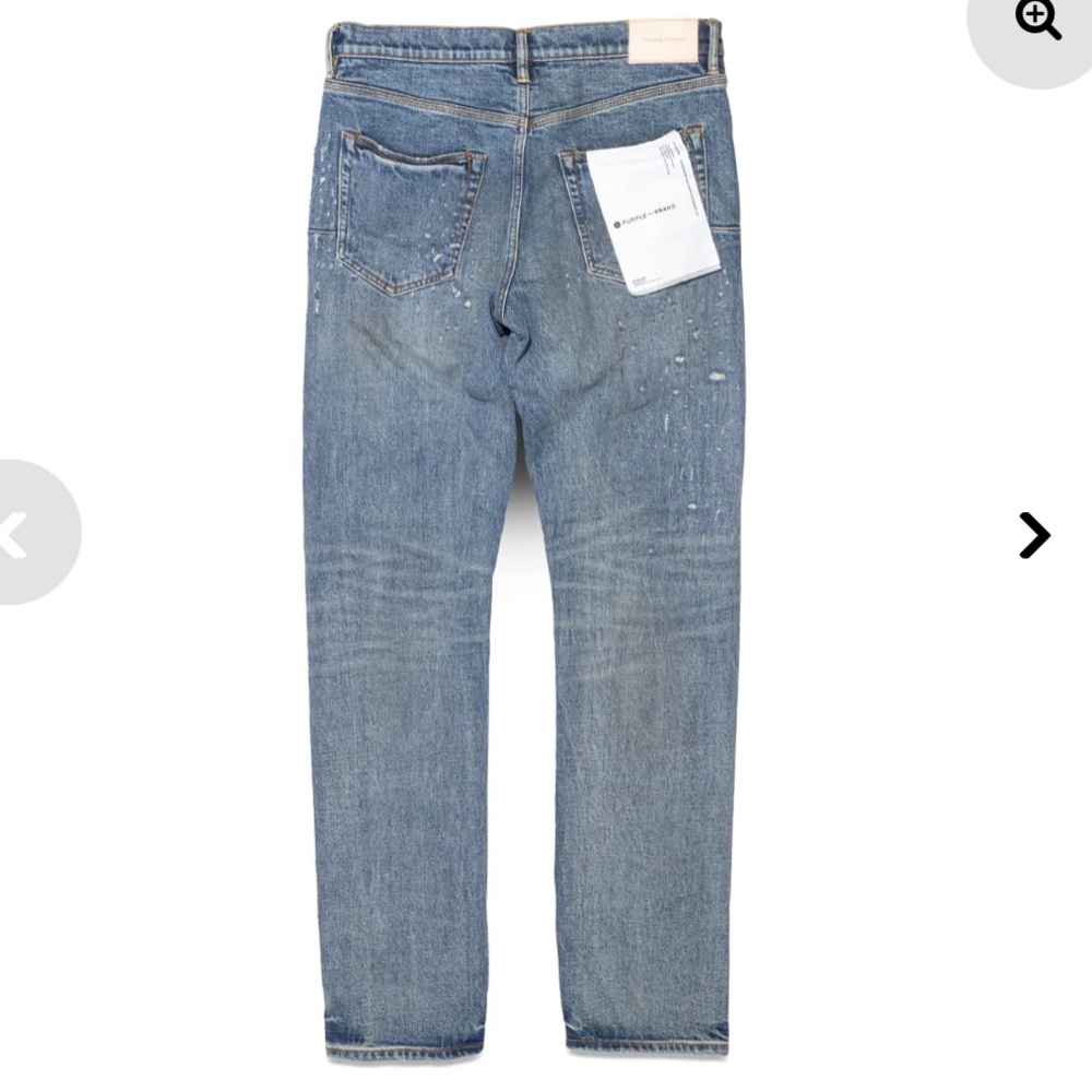 NWT Purple Brand Mens Vintage Laser Abrasions Jean P005-VLAM423 Mid Indigo Sz-36 - Picture 2 of 12